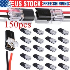 150 PCS Double-Wire Plug-in Cable Snap Connector Terminal Block w Locking Buckle