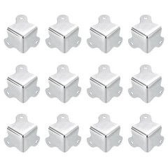 30x23mm Metal Box Corner Protectors Box Edge Guard Chrome Plating Silver 24pcs