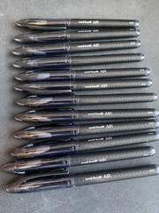 Lot of 12, Uniball Air Roller Ball Black Ink Pen 0.7 Medium UBA-188-L, USA SHIP