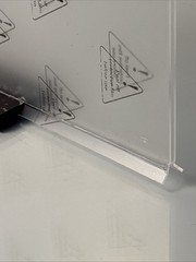8.5 x 11 Acrylic Sign Holder w/ Black Plastic Base Double Sided Display