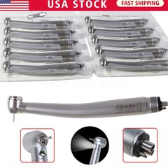 10 ASkeadnt NEW Dental High Speed HANDPIECES Fast Turbine Push Button 4-H