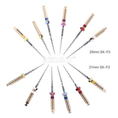 AZDENT Dental Endo Root Canal NiTi Super Rotary Files Engine Use SX-F3 25mm/21mm
