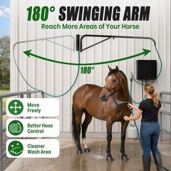 Swinging arm Horse Wash Attachment – Wall-mounted Spray Boom Preventing Tangl…