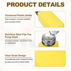 3Pcs 200ml/6.7oz Solvent Alcohol Dispenser for Acetone Cleanser Yellow