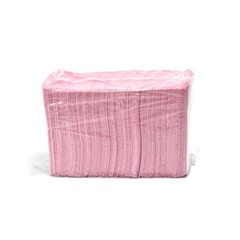 1 Pack 500pcs Dental Bib 3ply (2 paper + 1 poly) Pink color