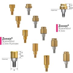 Locator Abutment 1–5mm for Zimmer TSV 3.5/4.5 Compatible MIS Adin Male Caps Tool