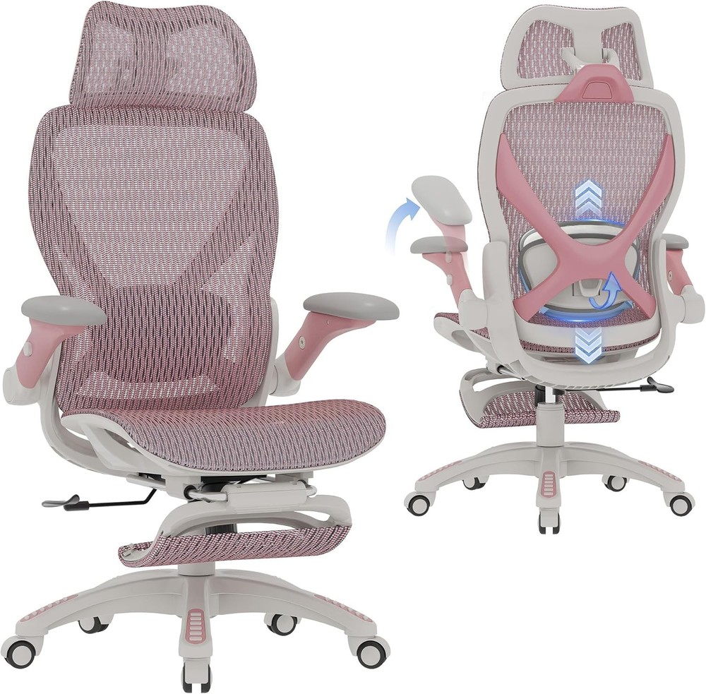 ELABEST X100 Ergonomic Mesh Office Chair with Footrest