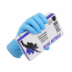 2000 Pcs, Blue Nitrile Powder-Free Disposable Gloves Small 3 MIL Finger-Textured