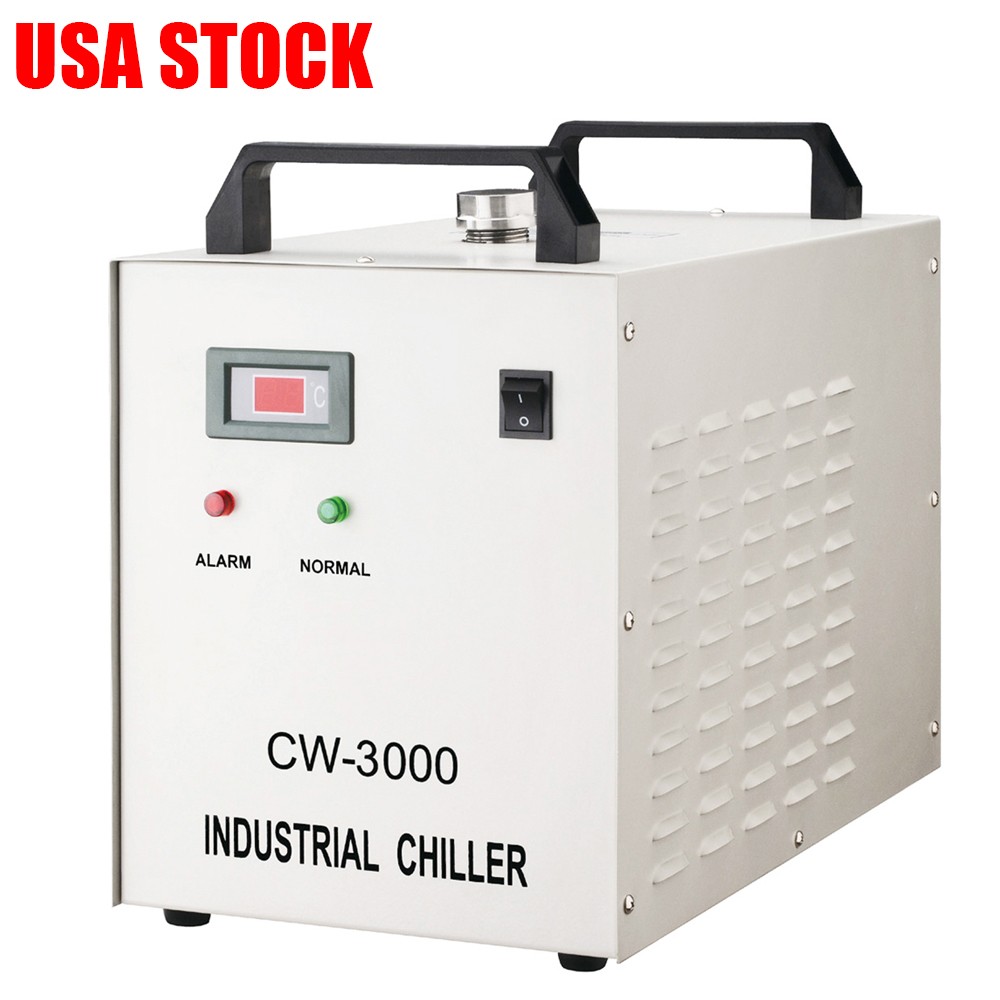 USA Laser Industrial Water Chiller CW-3000DG for CO2 Cutter Tubes Laser Engraver