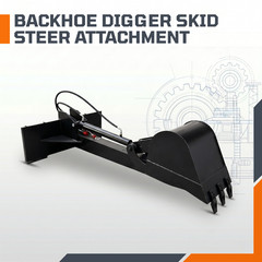 New TYPHON STOMP Backhoe Digger Attachment for Mini Skid Steer Excavation
