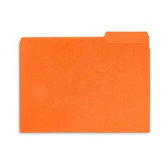 200 Letter Size File Folders – 1/3 Cut Tab, Durable 11pt Paper, Orange – Office