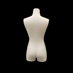 Adult Female Pinnable White Linen Dress Form Mannequin Torso with Thighs & Base