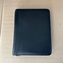 VTG Franklin Covey Genuine Leather Zipper Binder, Dark Green 10.5”x8”x2” (SC470)
