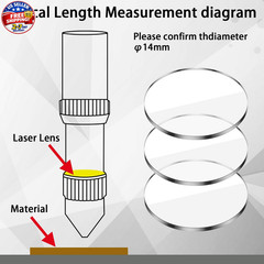 Copkim 10 Pcs 14 mm Laser Protective Lenses 14mm, as picture shown