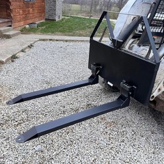 46″ Pallet Fork Quick Attach Mount Attachments, Heavy Duty Skid Steer Forks