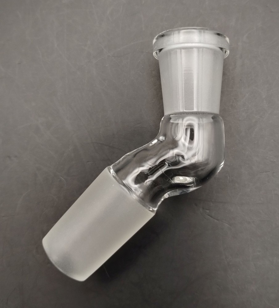 B Quality 14F-18M 45 Degree Angle Glass Ground Joint Attachment Adapter Elbow