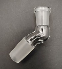 B Quality 14F-18M 45 Degree Angle Glass Ground Joint Attachment Adapter Elbow