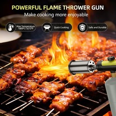 SEESE Powerful Propane Torch Gun,Kitchen Cooking With Black and Green