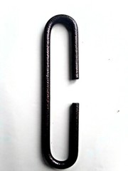 Black hammered texture finish C style hanging Pot Rack metal chain link