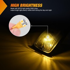 Smoked Amber LED Cab Marker Lights for 1988-2002 Chevrolet Pickup Trucks