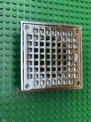 Smith Square Nickel Bronze Grate Floor Drain Shown In Pictures