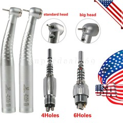NEW Dental Fiber Optic LED High Speed Handpiece 6Hole Quick Coupler mx