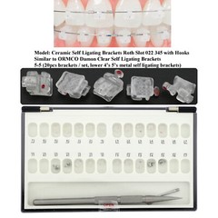 Self Ligating Damon Q Brackets Ceramic Metal Orthodontic Braces Roth MBT 022 345