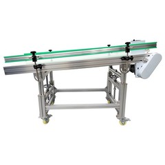 59×19.7in PU Belt Conveyor Machine Food Inclined Conveyor110V 120W Highly Adjust