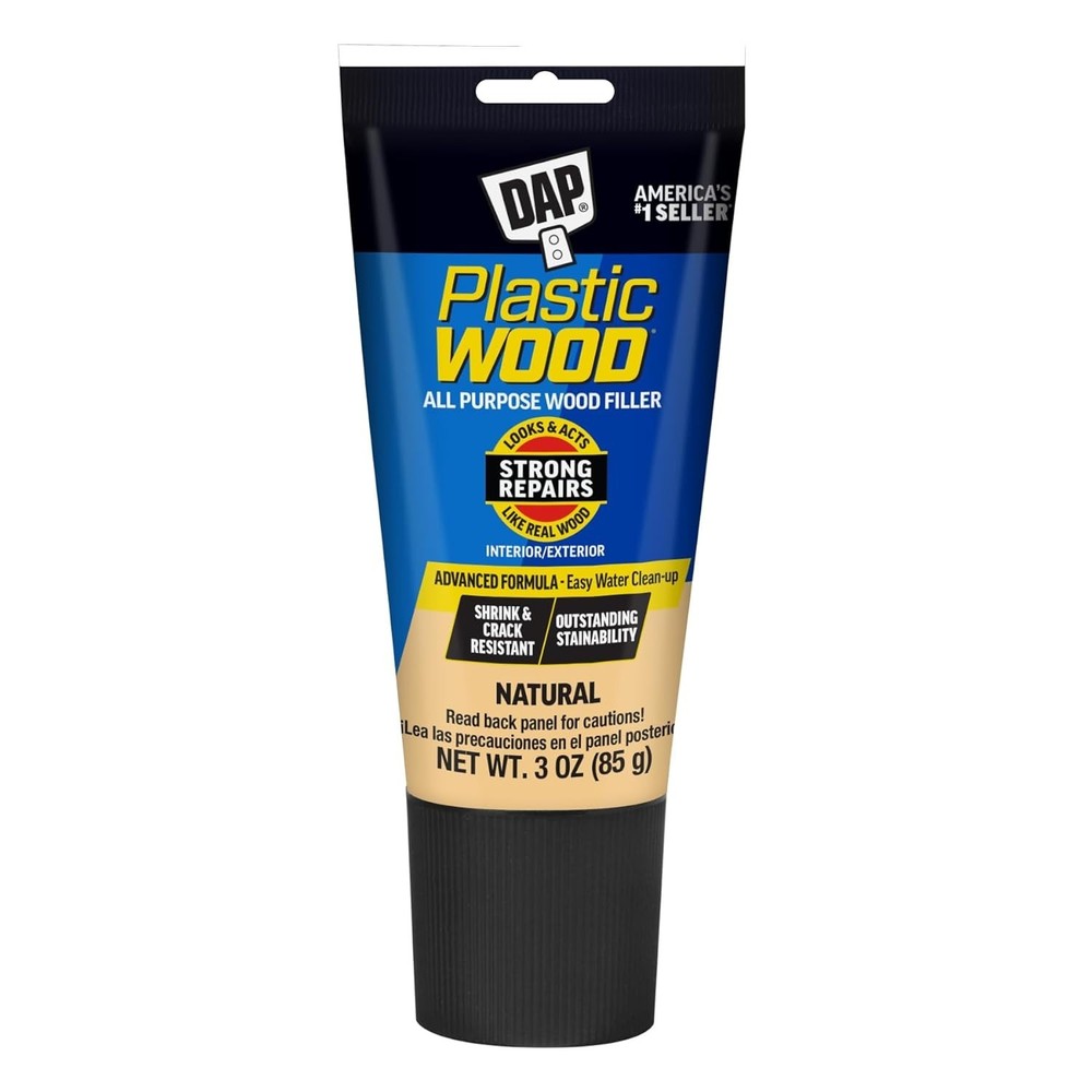 DAP Plastic Wood All Purpose Latex Wood Filler, Natural, 3 Oz