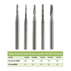 Wave Dental Carbide Burs FG 330 557 4 6 8 for High Speed Handpiece Friction Grip