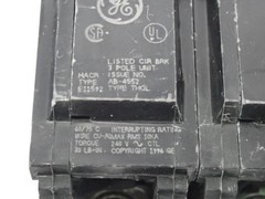 GE General Electric THQL32015 15 amp 3 pole plug in breaker 240 volt THQL chip