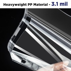 20 Pack Folded Map Sleeves – 2 Pocket 4.5×11 Binder Brochure Protector Holder…