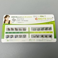 10 Sets Dental Ortho Metal Brackets MIM Monoblock Mini Roth/MBT 022 345 Hooks