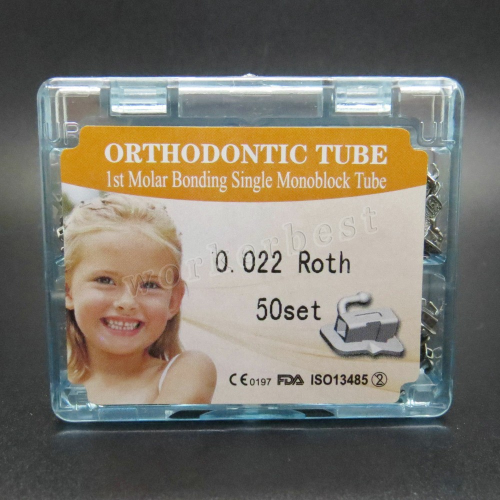200pc Dental Single 1st Molar Buccal Tube Roth 022 Non-Convertible Monolock