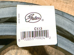 New Gates C173 Hi-Power II Belt 7/8″ Width 1 Strand 177″ OD 9004-2173