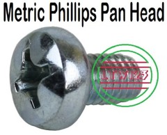 (20 Pieces) M5-0.8 x 8mm Metric Phillips Pan Head Machine Screw Zinc