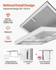 VEVOR 60×36 in Concession Window Aluminum Alloy Service Window for Food Truck