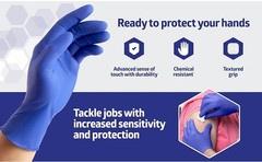Medline FitGuard Touch Nitrile Ex Gloves, 100 Count, Medium, Powder Free