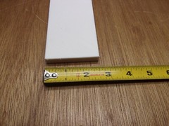 3/8″ X 2-1/2″ X 10″ UHMW Tivar Polyethylene Plastic Flat Bar Plate Stock White