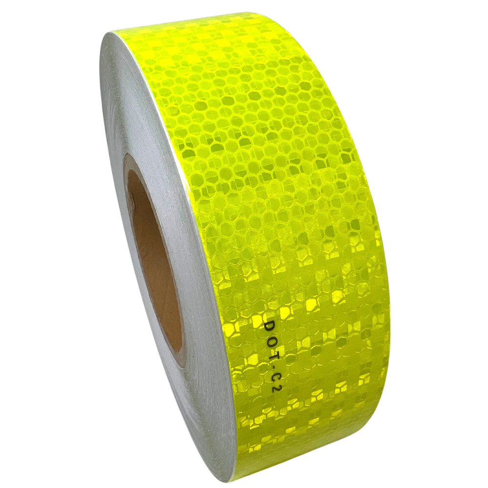 Conspicuity Tape DOT-C2 Reflective Trailer Fluorescent Yellow Green 2”INx150’FT