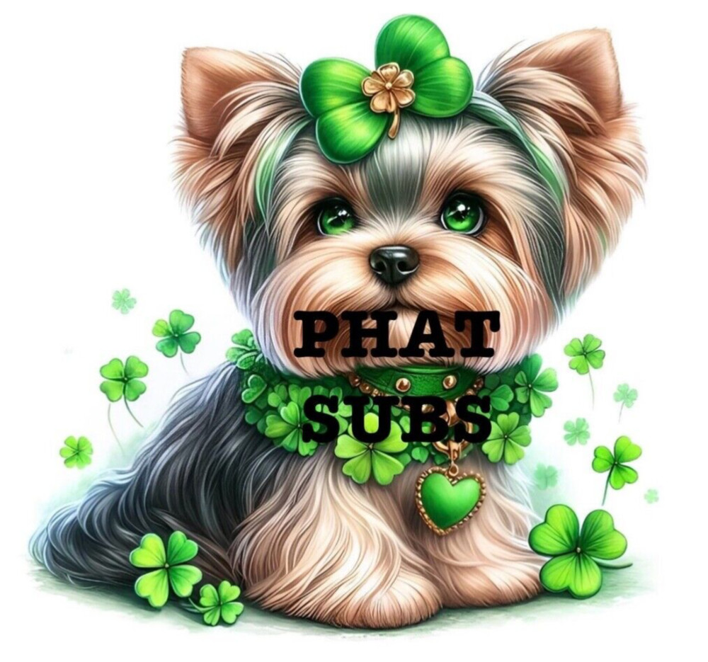 Sublimation Print Lucky Yorkshire Terrier Ready to Press Heat Transfer