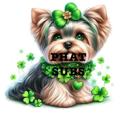 Sublimation Print Lucky Yorkshire Terrier Ready to Press Heat Transfer