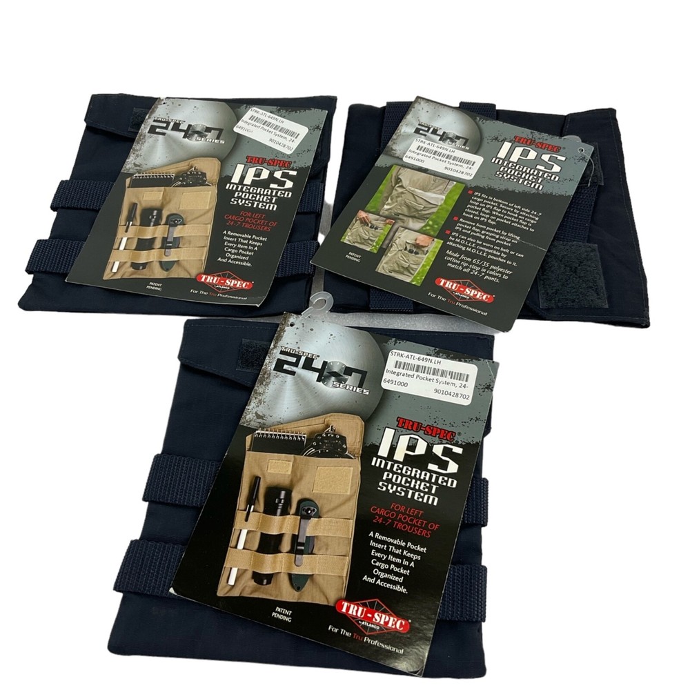 TruSpec MOLLE Pocket Organizers 247 Series Integrated Pocket Systems Lot of 3