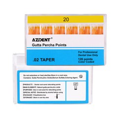 AZDENT Dental Endo Root Canal Gutta Percha Points / Absorbent Paper Points 0.02