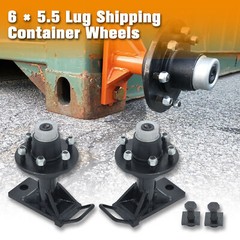 Labwork 6×5.5 Lug Bolt-On Spindle Kit Shipping Container Wheels with Handle