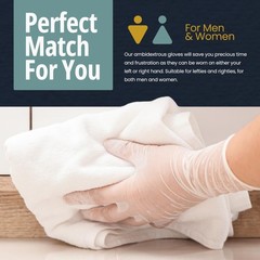 MED PRIDE Medical Vinyl Examination Gloves (X-Large, X-Large, Black