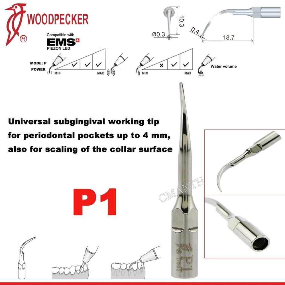 Woodpecker Dental Scaler Tips Ultrasonic Scaler Periodontics Tips Dentistry Tool