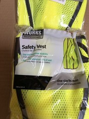 Lot Of 2 Safety Works One Size Fits Most High Visibility Reflective Safety Vest