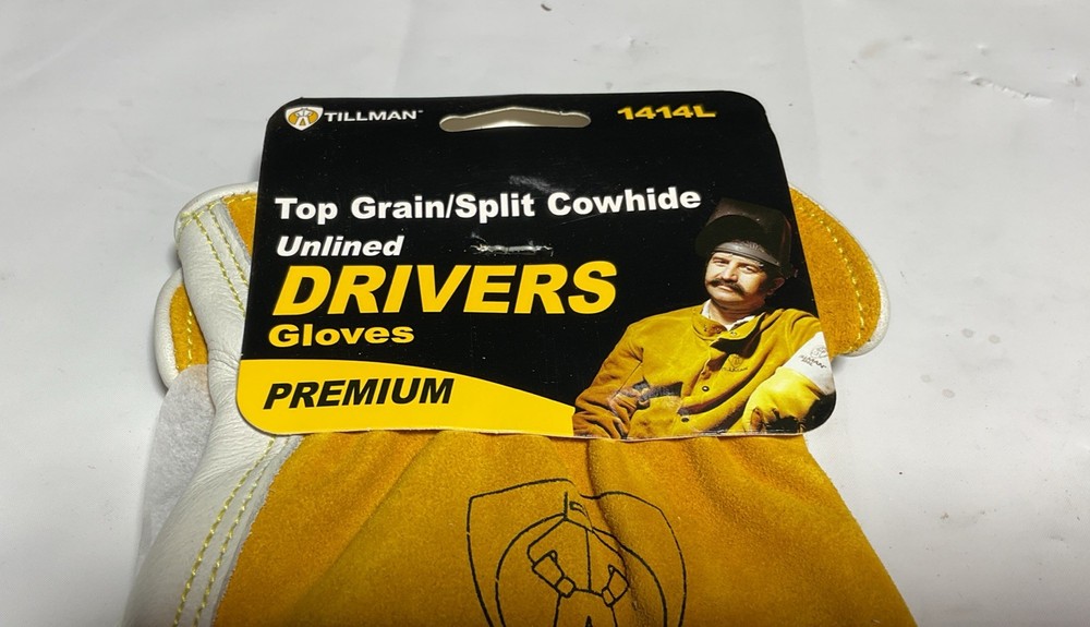 Tillman 1414L Top Grain/Split Cowhide Unlined Leather Drivers Glove PREMIUM