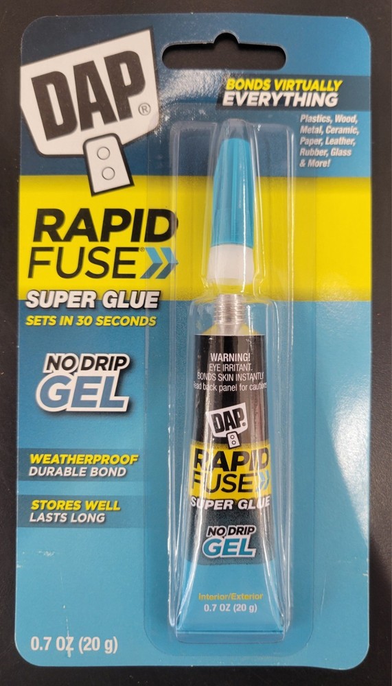 DAP RapidFuse Super Glue No Drip Gel Adhesive: 0.7 oz. (Clear) 7079800178